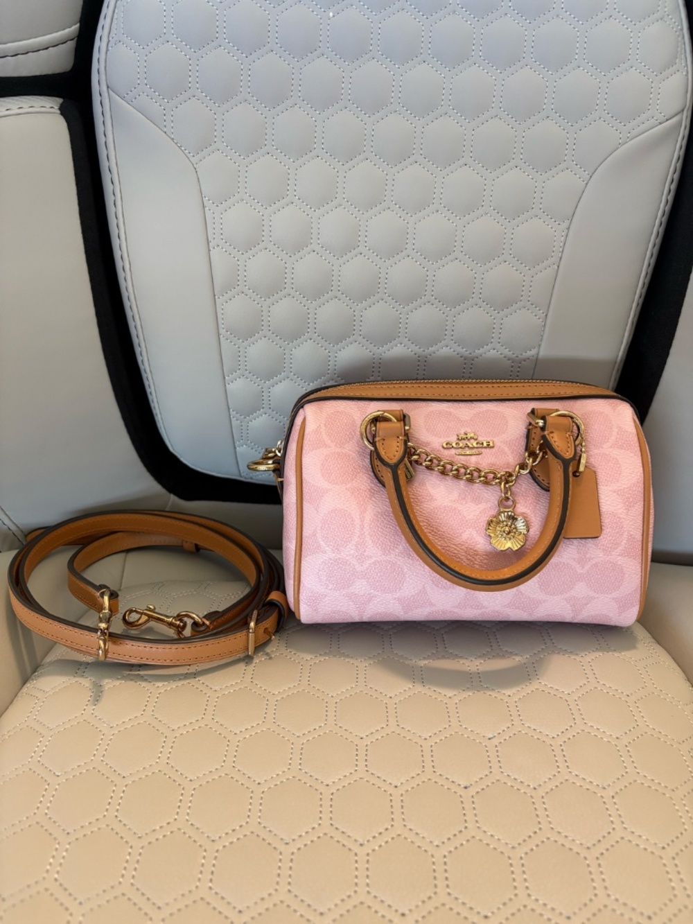 COACH Outlet Mini Rowan Crossbody Bag In Signature Canvas With Charms
